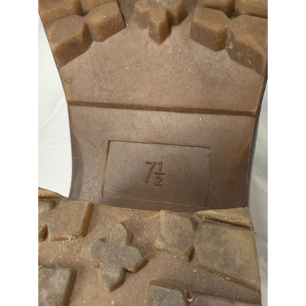 Mia Ribbed Chelsea Boot Weston Brown 7.5 M Block Heel - Picture 3 of 14